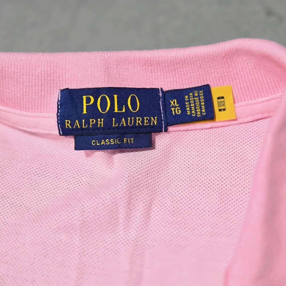 Polo Ralph Lauren‎ Mens XL Classic Fit Pink Short Sleeve Pique Polo Shirt